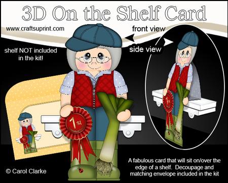 3D on the Shelf Card Kit - Village Show Leek Prize Monica