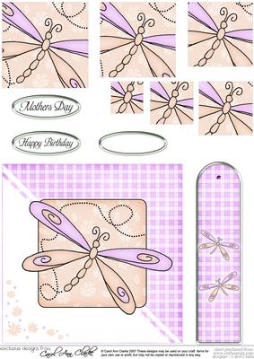 Dragonfly Quick Card with Pyramage Topper