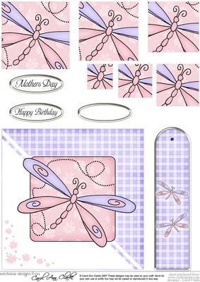 Dragonfly Quick Card with Pyramage Topper
