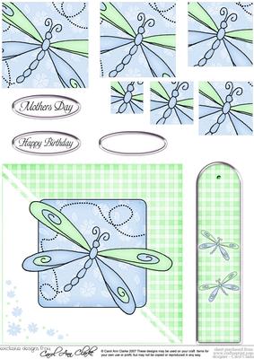 Dragonfly Quick Card with Pyramage Topper