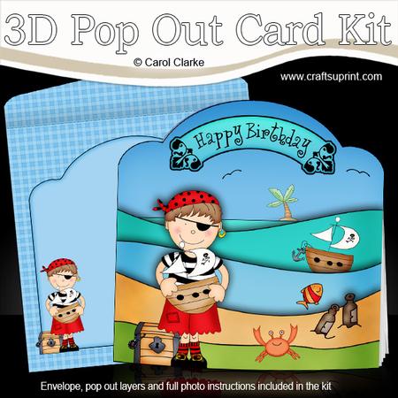 3D Pirate Pop Out Card Kit