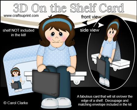 3D on the Shelf Card Kit - Portfolio Case Lady Lynette