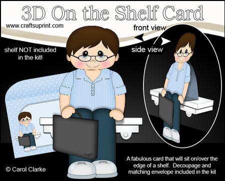 3D on the Shelf Card Kit - Portfolio Case Man Garret