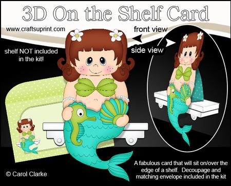 3D on the Shelf Card Kit - Little Mermaid Marina