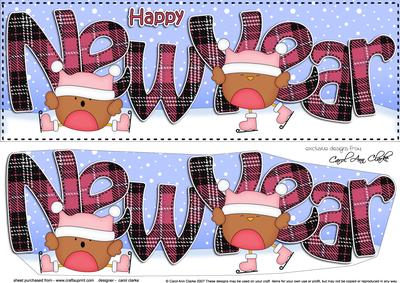 Large Dl New Year Bobbin Robin 3D Decoupage
