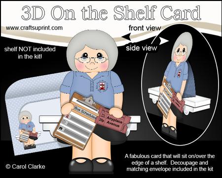 3D on the Shelf Card Kit - Little Bus Driver Estella