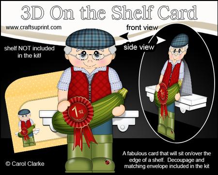 3D on the Shelf Card Kit - Village Show Marrow Prize Harley