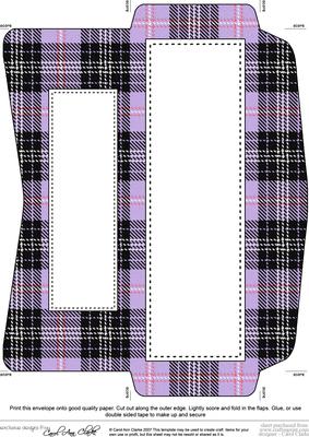 Mini Dl (80 x 215mm) Tartan Envelope