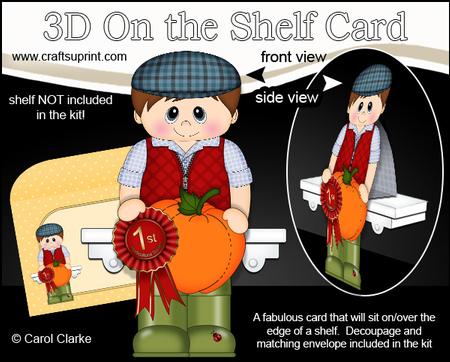 3D on the Shelf Card Kit - Village Show Pumpkin Prize Morton