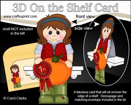 3D on the Shelf Card Kit - Village Show Pumpkin Prize Noreen