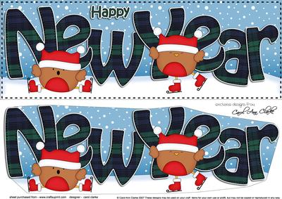 Large Dl New Year Bobbin Robins 3D Decoupage