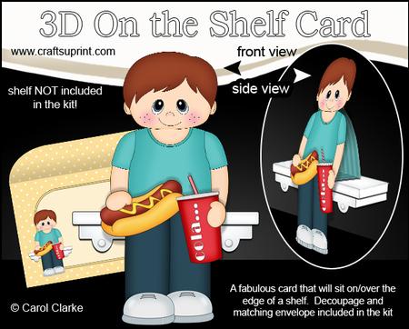 3D on the Shelf Card Kit - Take Away Hot Dog Night Danilo