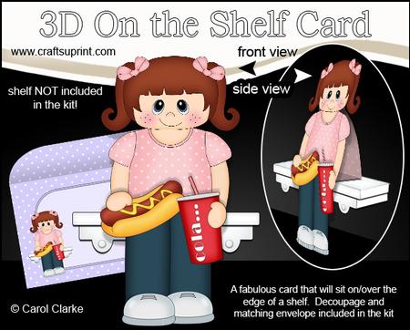 3D on the Shelf Card Kit - Take Away Hot Dog Night Shandi
