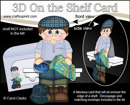 3D on the Shelf Card Kit - Little Rambler Man Jeramy