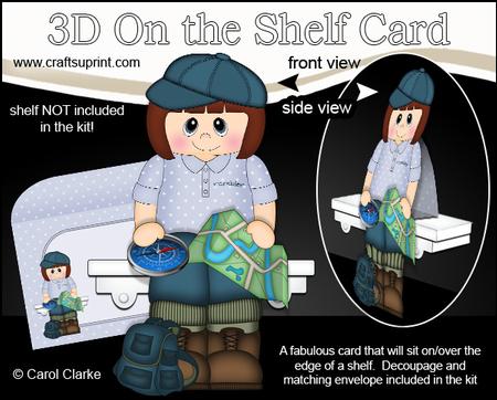 3D on the Shelf Card Kit - Little Rambler Lady Martine