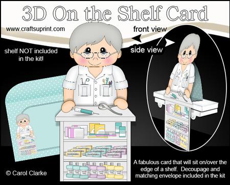 3D on the Shelf Card Kit - Dentist or Dental Nurse Millard