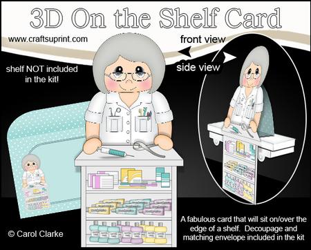 3D on the Shelf Card Kit - Dentist or Dental Nurse Moira