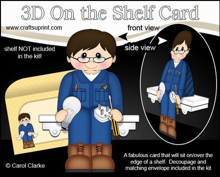 3D on the Shelf Card Kit - Little Electrician Kenton