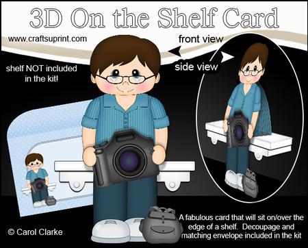 3D on the Shelf Card Kit - Little Photographer Miquel