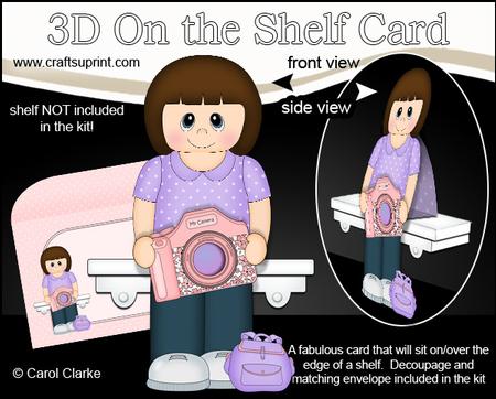 3D on the Shelf Card Kit - Little Photographer Katerine