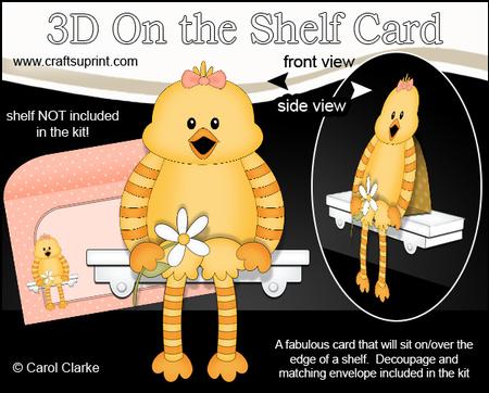 3D on the Shelf Card Kit - Cute Little Chick Mallow