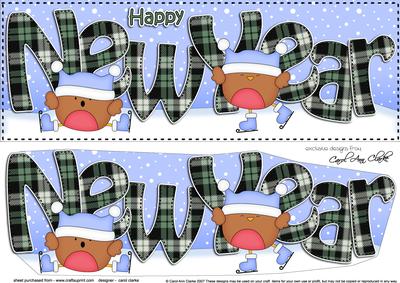 Large Dl New Year Bobbin Robins 3D Decoupage