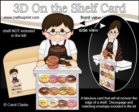 3D on the Shelf Card Kit - Coffee & Donut Shop Andres