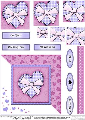 Funky Hearts Quick Card with Pyramage