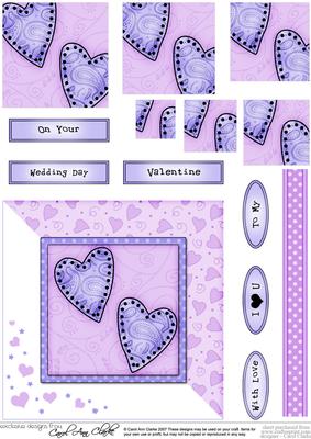Funky Hearts Quick Card with Pyramage