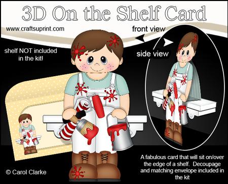 3D on the Shelf Card Kit - Painter & Decorator Zachariah