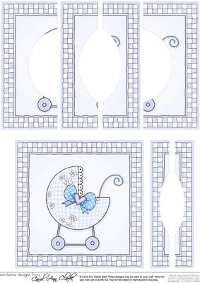 New Baby Boy Quick Card with Circular Side Stacker Topper