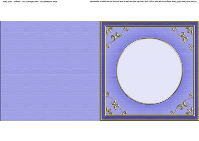 Square 'gold Metallic Frame' Card Front or Insert