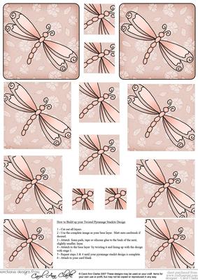 Dreamy Dragonfly Twisted Pyramage Sheet