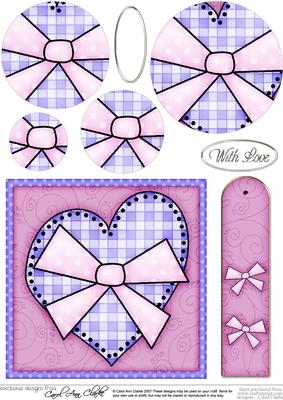 Funky Hearts Quick Card with Circle Pyramage