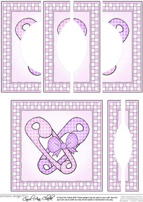 New Baby Girl Quick Card with Circular Side Stacker Topper