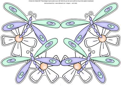 Dragonflies Shaped Card