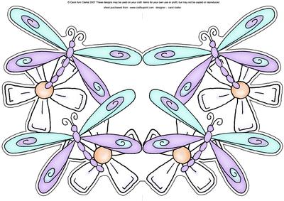 Dragonflies Shaped Card