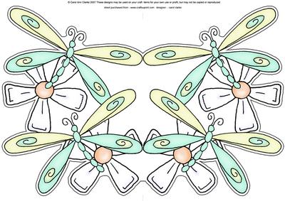 Dragonflies Shaped Card