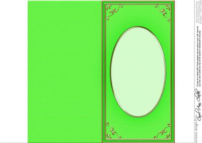 Dl 'gold Metallic Frame' Card Front or Insert