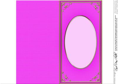 Dl 'gold Metallic Frame' Card Front or Insert