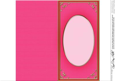 Dl 'gold Metallic Frame' Card Front or Insert