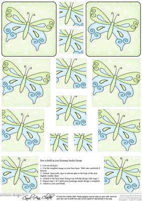 Fluttery Butterfly Pyramage Sheet