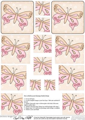 Fluttery Butterfly Pyramage Sheet