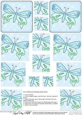 Fluttery Butterfly Pyramage Sheet