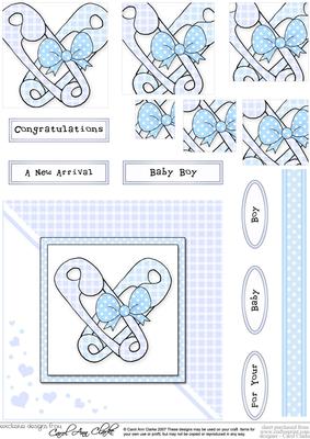 New Baby Boy Quick Card with Pyramage
