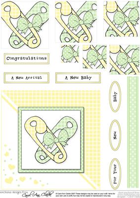 New Baby Quick Card with Pyramage
