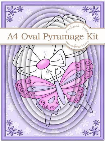 A4 Fluttery Butterfly in Lilac Pyramage Kit