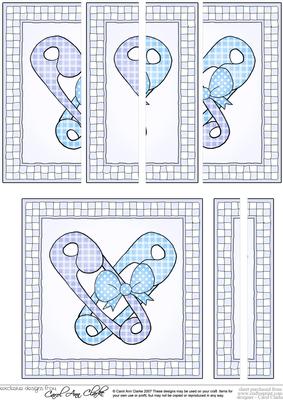 New Baby Boy Quick Card with Side Stacker Topper