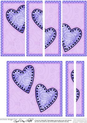 Funky Hearts Quick Card with Side Stacker Topper