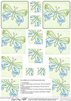 Fluttery Butterfly Twisted Pyramage Sheet